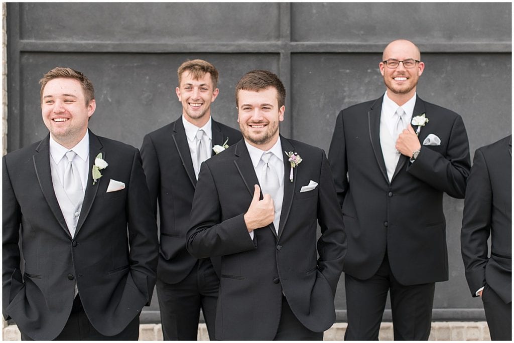 Groomsmen at Bel Air Events Wedding in Kokomo, Indiana