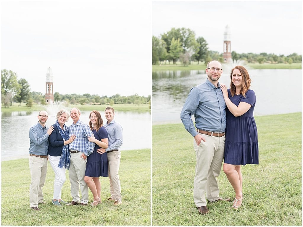 Extended family photos at Coxhall Gardens in Carmel, Indiana