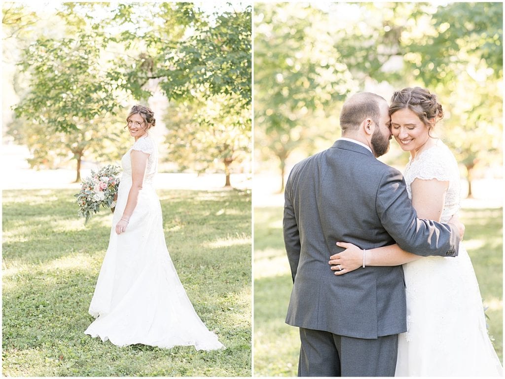 Couple photos for intimate wedding at Holliday Park in Indianapolis