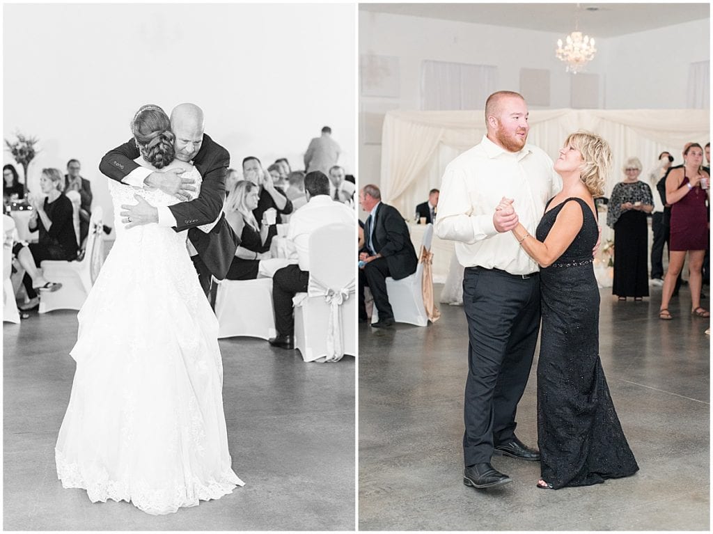 Father daughter dance photos at Meadow Springs Manor wedding in Francesville, Indiana