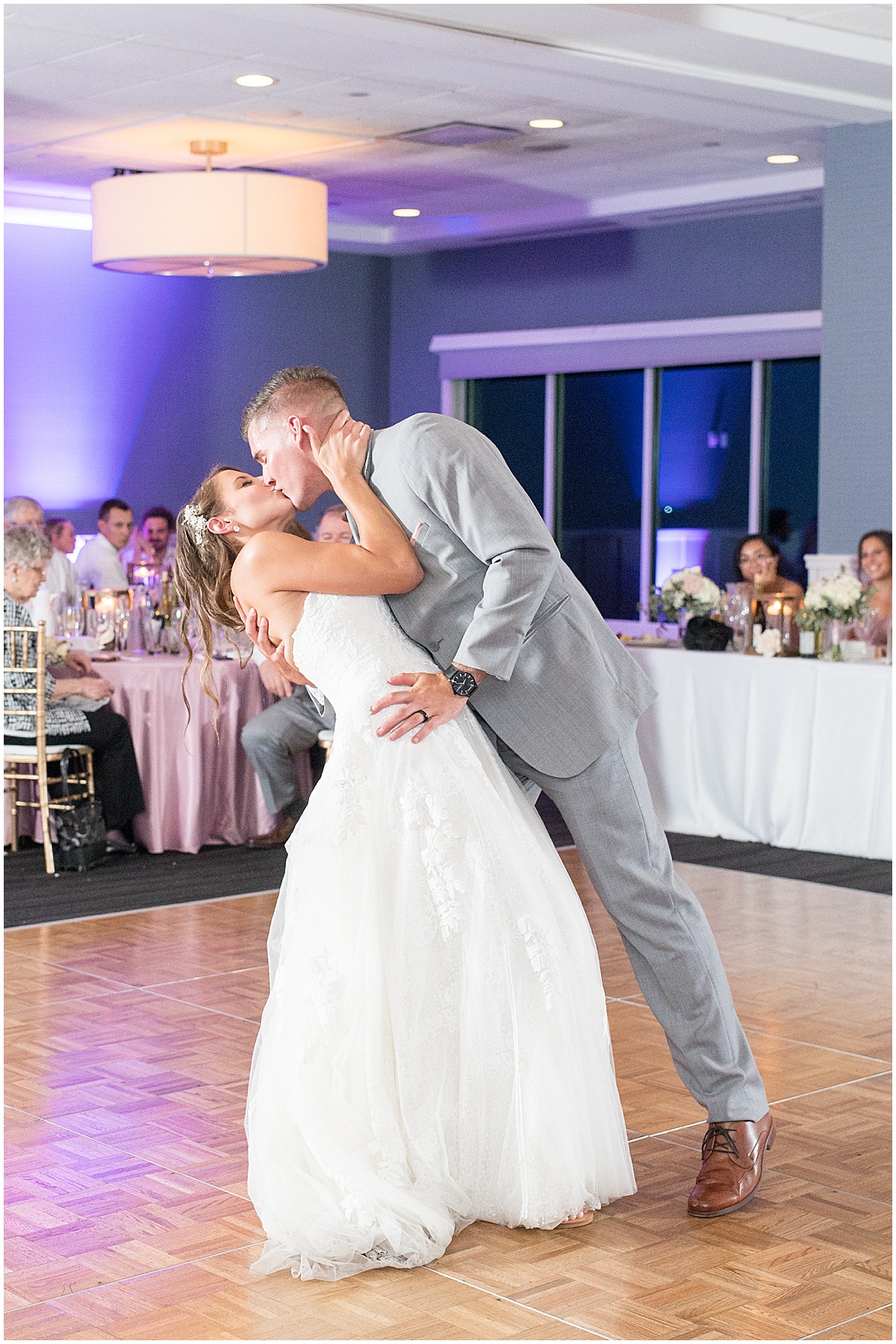 First dance during reception at the Lighthouse Restaurant in Cedar Lake, Indiana