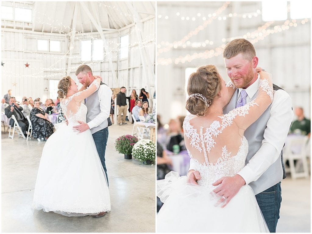 First dance at Wagner Angus Barn in Wolcott, Indiana