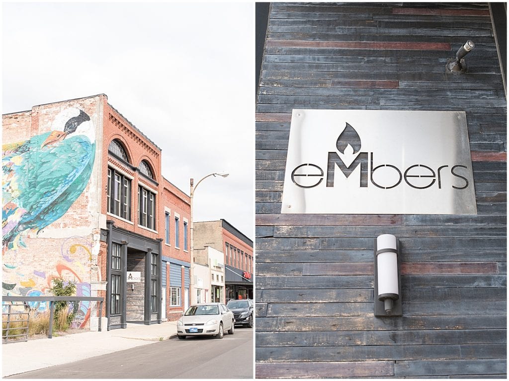 Doorway to eMbers Venue in Rensselaer, Indiana