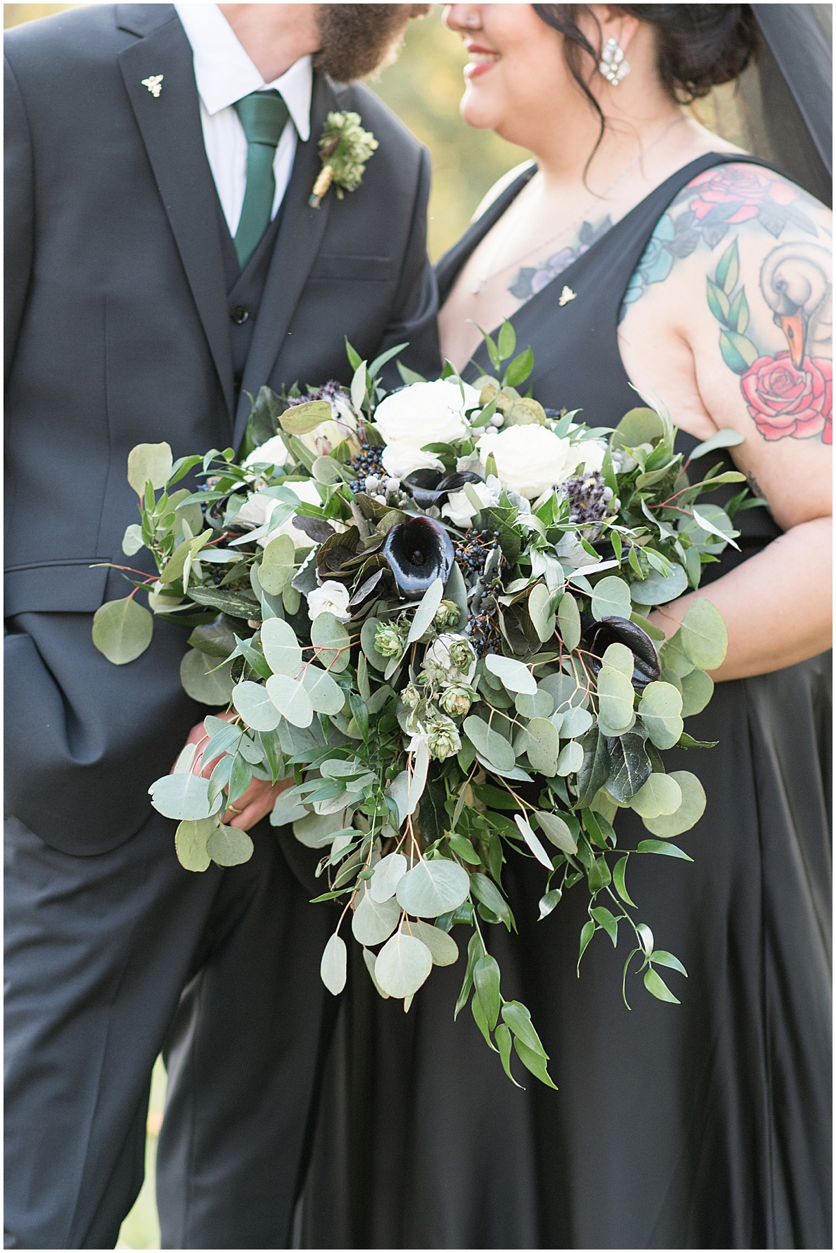 Bride and groom just married photos in Rensselaer, Indiana
