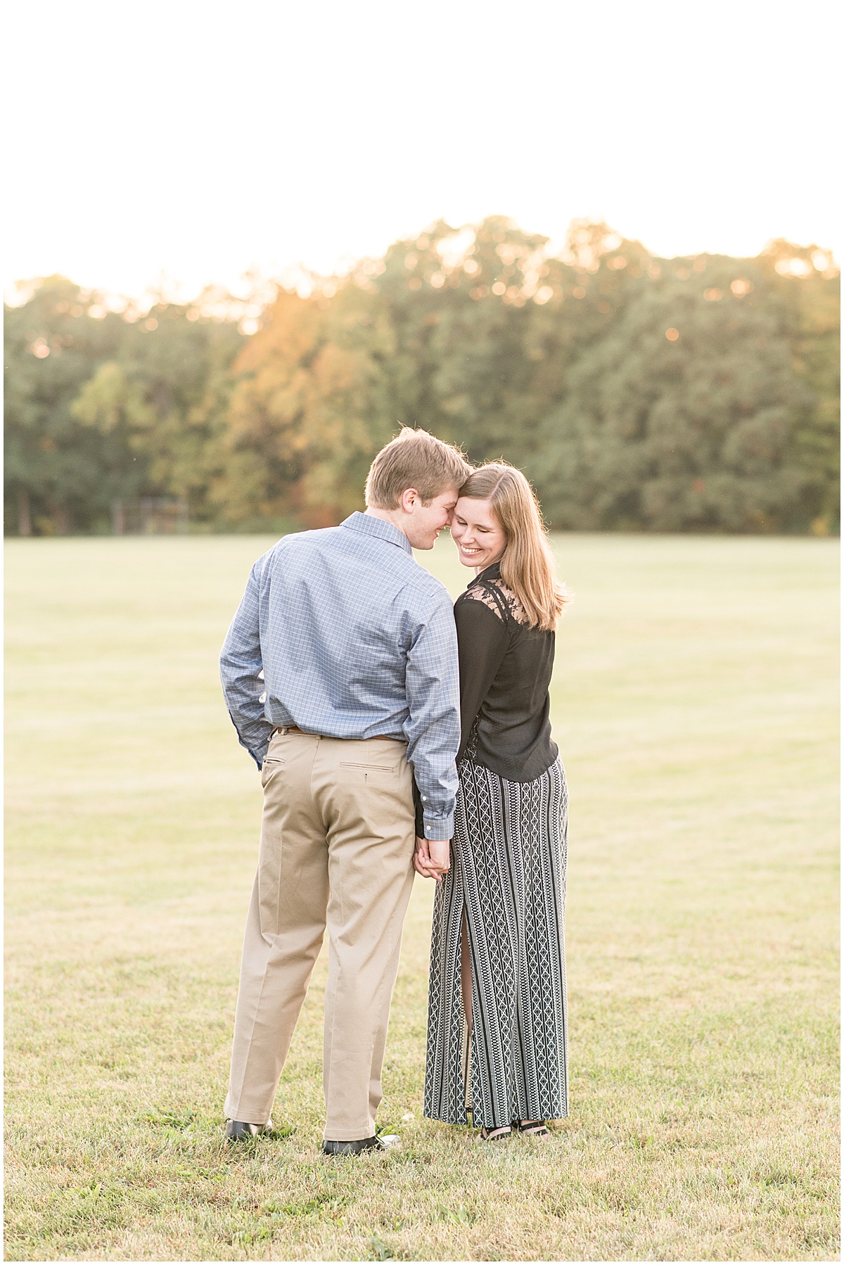 Engagement photos at Ross Hills Park in West Lafayette, Indiana