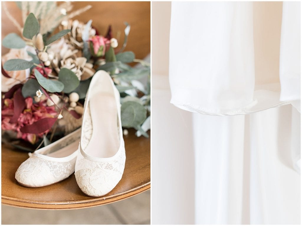 Bridal details for fall wedding in Lafayette, Indiana