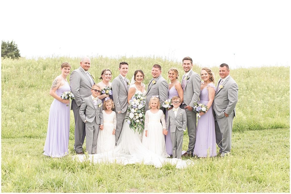 Wedding party at Hunny Creek Haven Wedding in Waldron, Indiana by Victoria Rayburn Photography