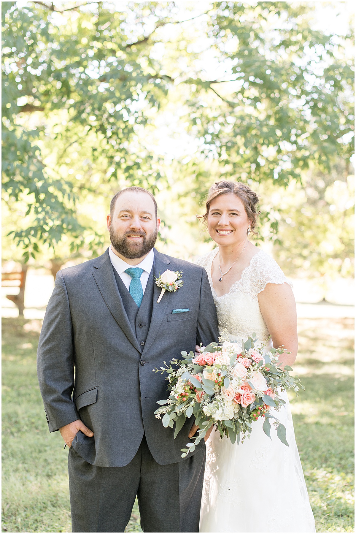 Bride and groom portraits for intimate wedding at Holliday Park in Indianapolis by Victoria Rayburn Photography