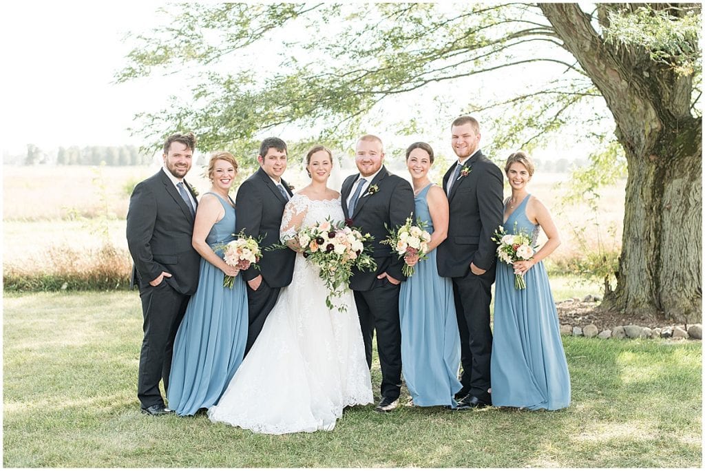 Bridal party ready for Meadow Springs Manor wedding in Francesville, Indiana by Victoria Rayburn Photography