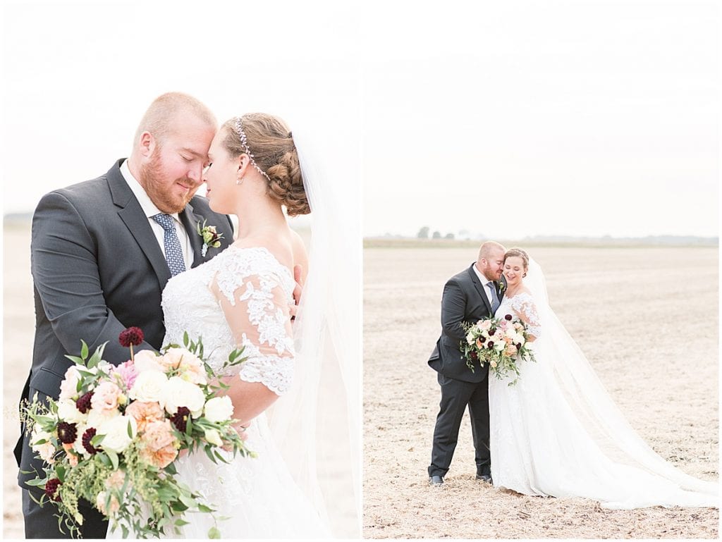 Just married photos after Meadow Springs Manor wedding in Francesville, Indiana by Victoria Rayburn Photography