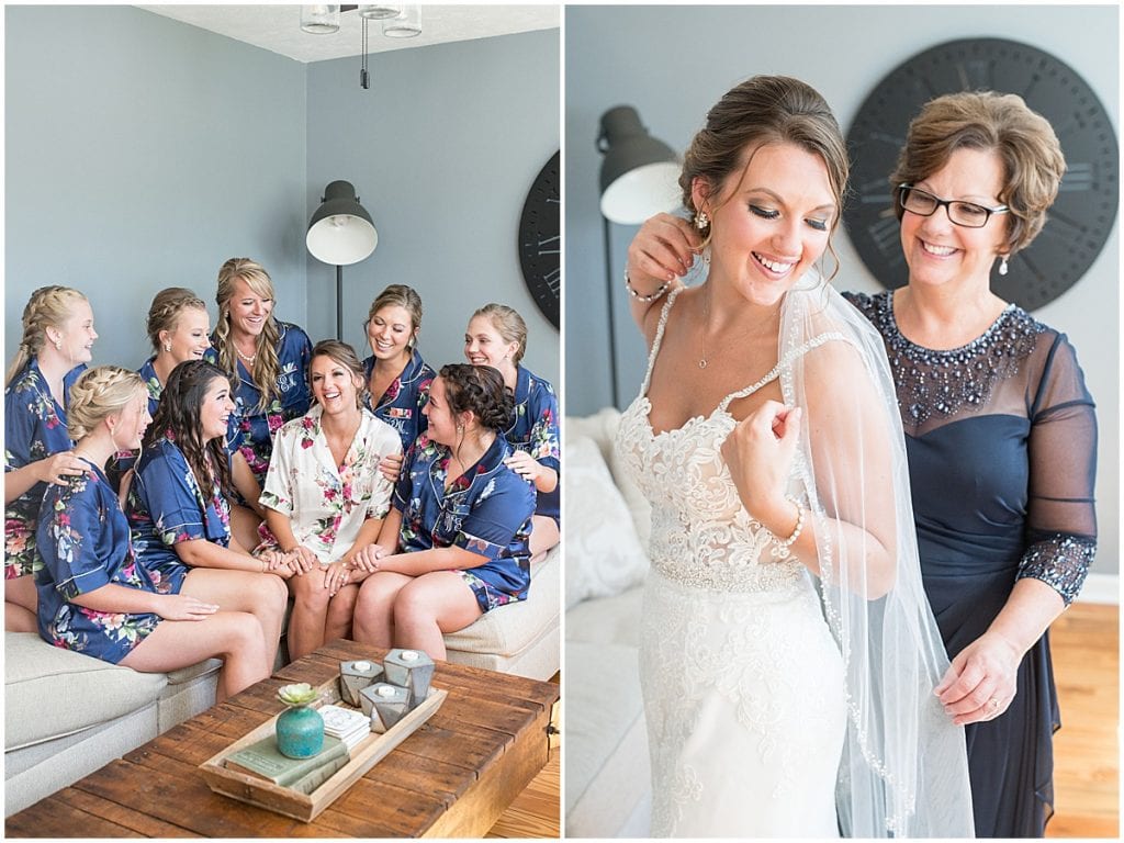 Bride getting ready for Rensseler, Indiana wedding by Victoria Rayburn Photography