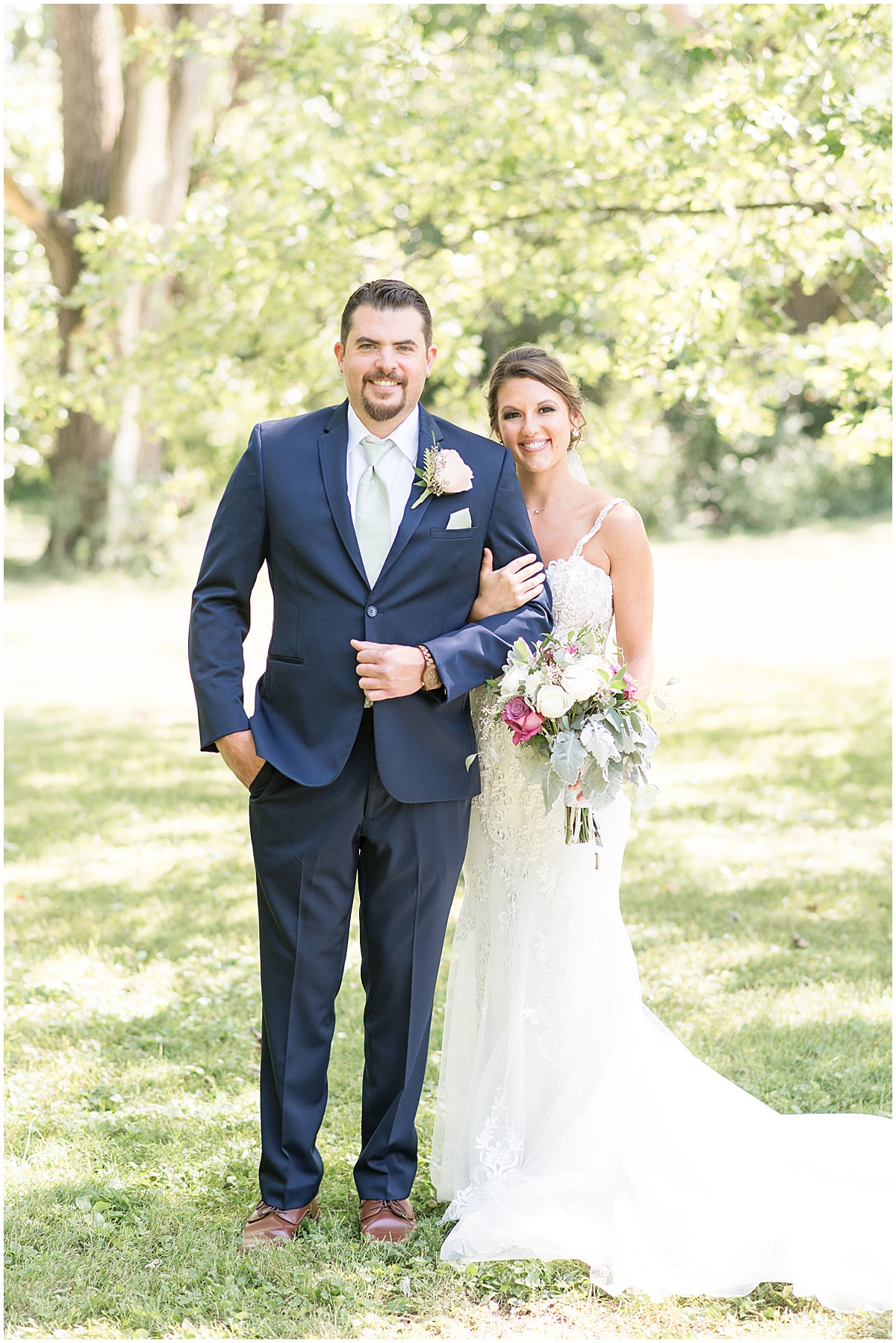 Bride and groom photos at Rensseler, Indiana wedding by Victoria Rayburn Photography