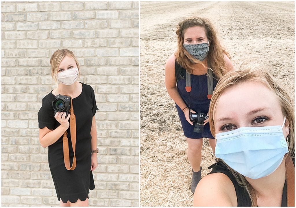 Victoria Rayburn—Lafayette, Indiana wedding photographer—wearing a mask in 2020