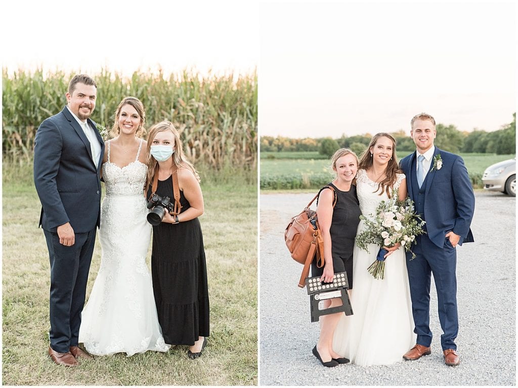 Lafayette, Indiana photographer Victoria Rayburn with bride and groom
