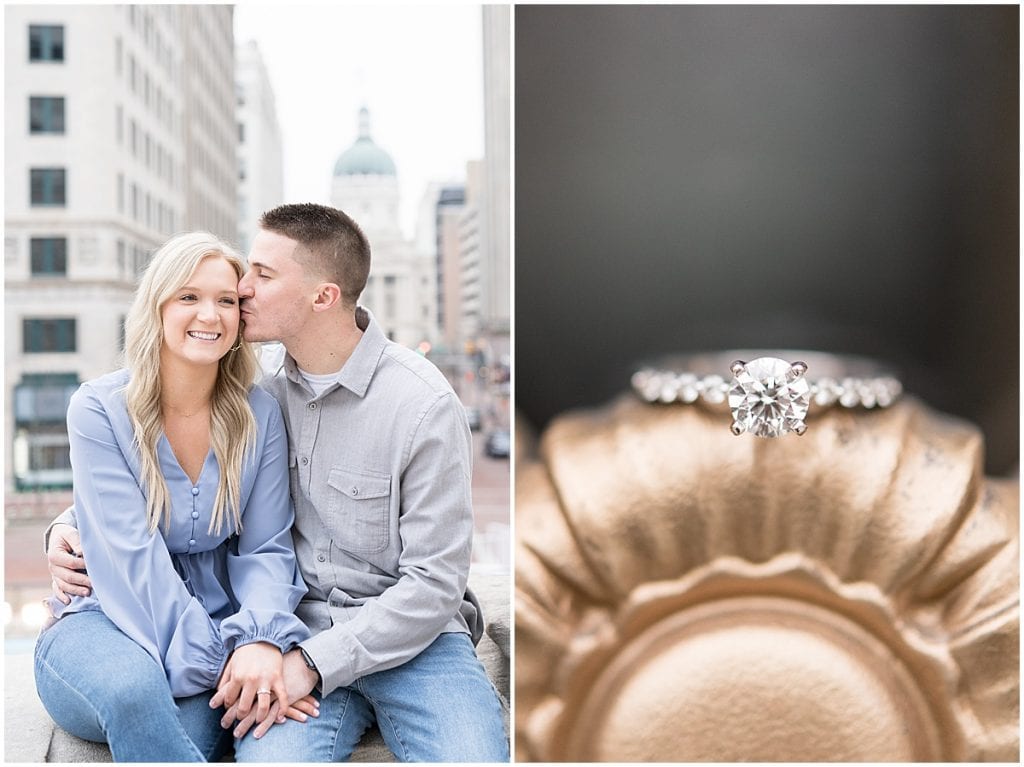 Engagement photos in downtown Indianapolis by Victoria Rayburn Photography