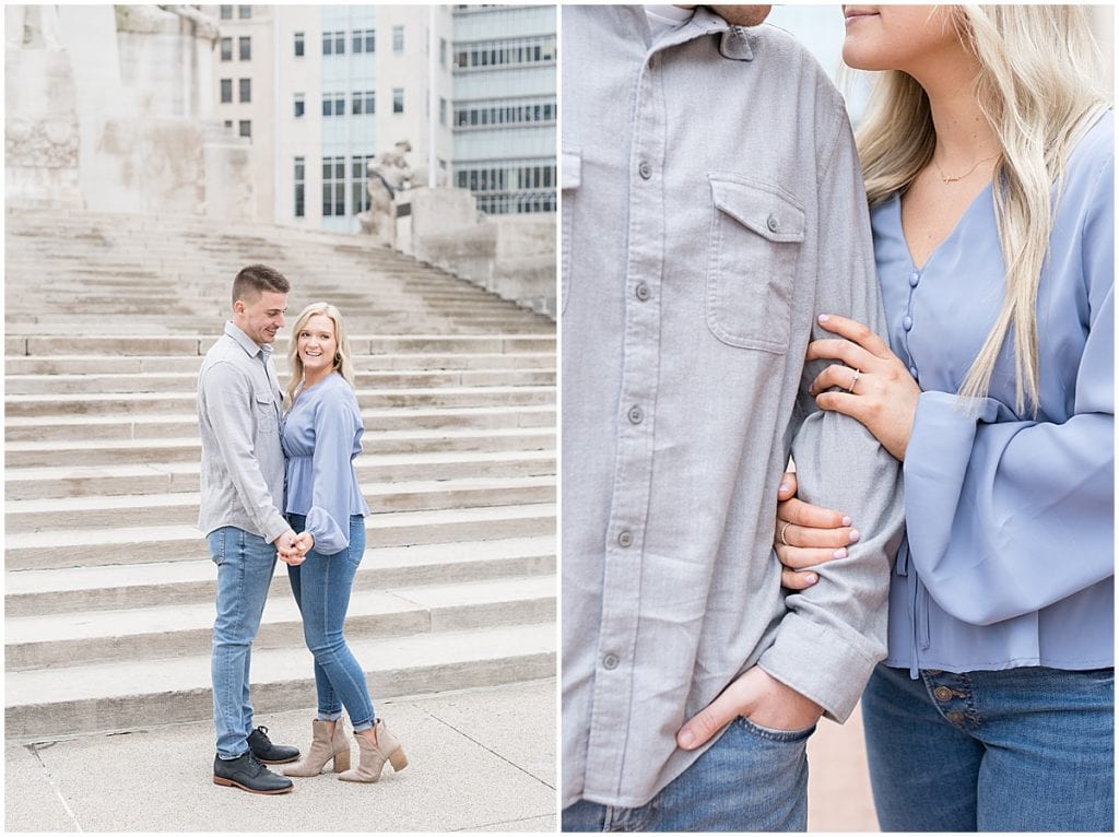 Engagement photos in downtown Indianapolis by Victoria Rayburn Photography