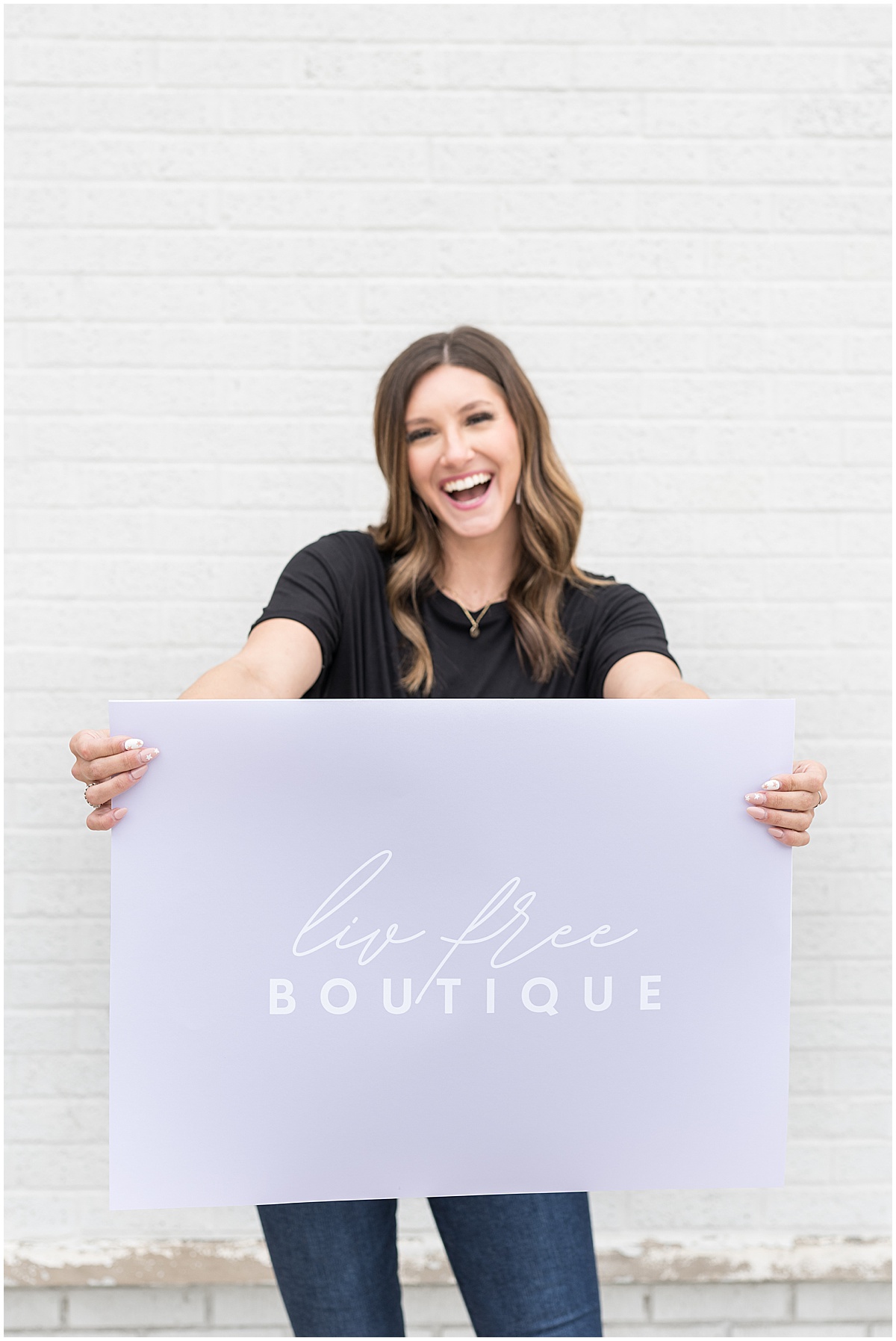 Boutique branding photos in Lafayette, Indiana for Liv Free Boutique