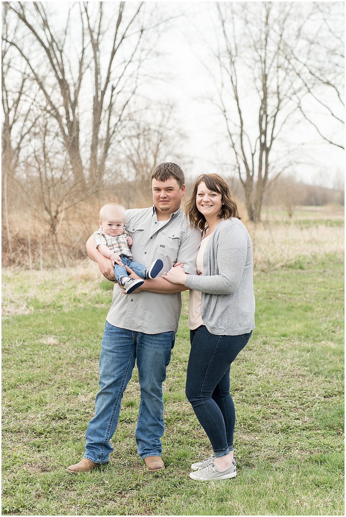 Six-month photos at McAllister Park in Lafayette, Indiana