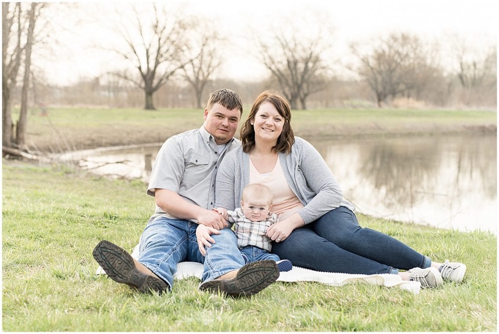 Family photos at McAllister Park in Lafayette, Indiana
