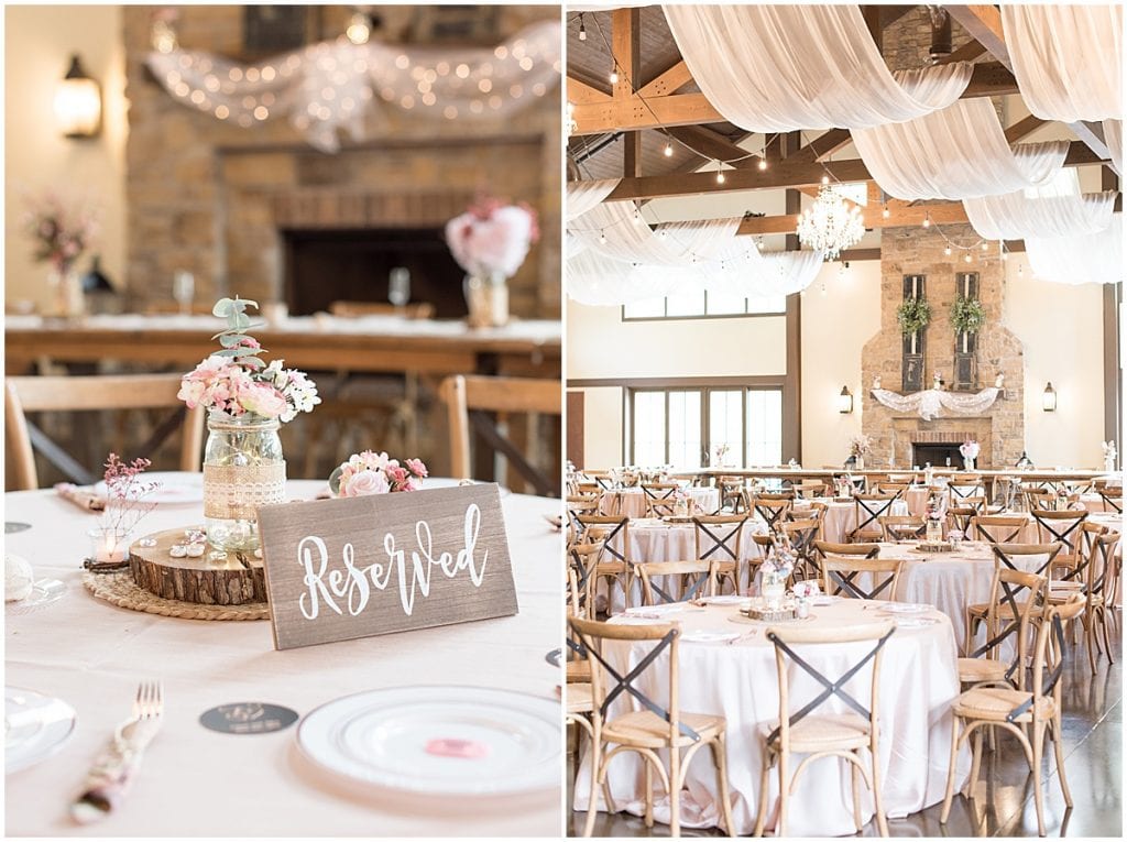 Reception details of Barn at Bay Horse Inn wedding in Greenwood, Indiana