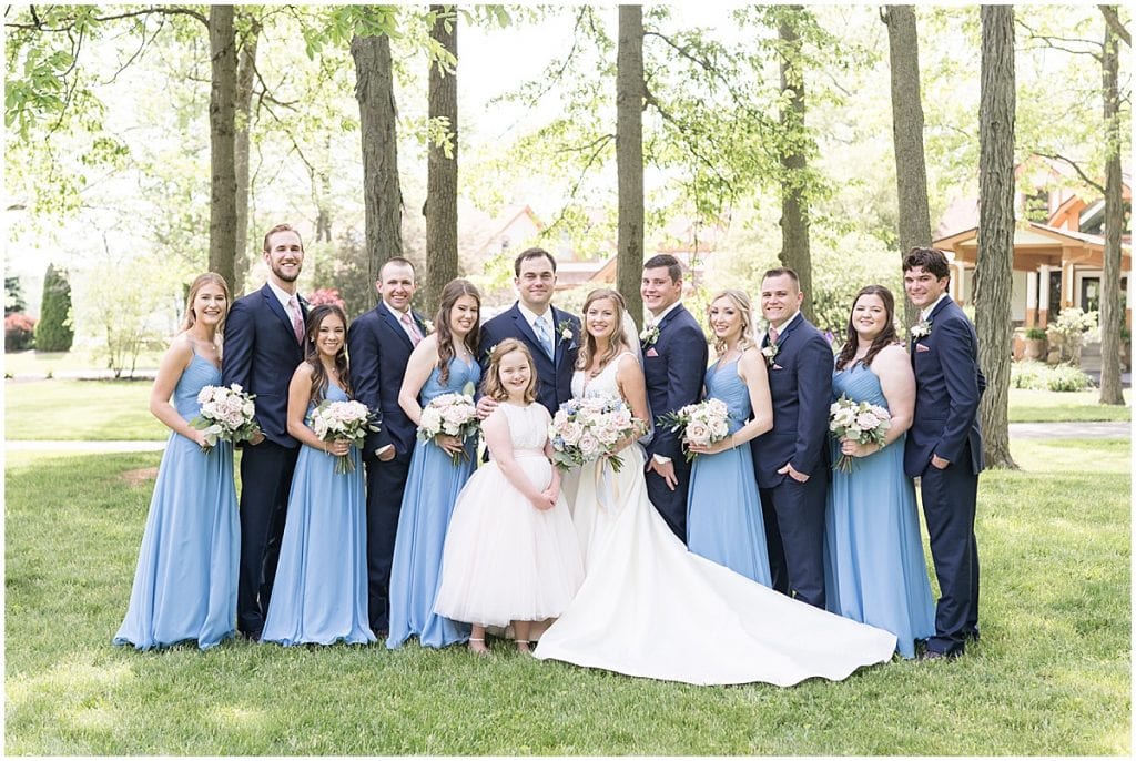 Bridal party photos at Lizton Lodge Wedding in Lizton, Indiana