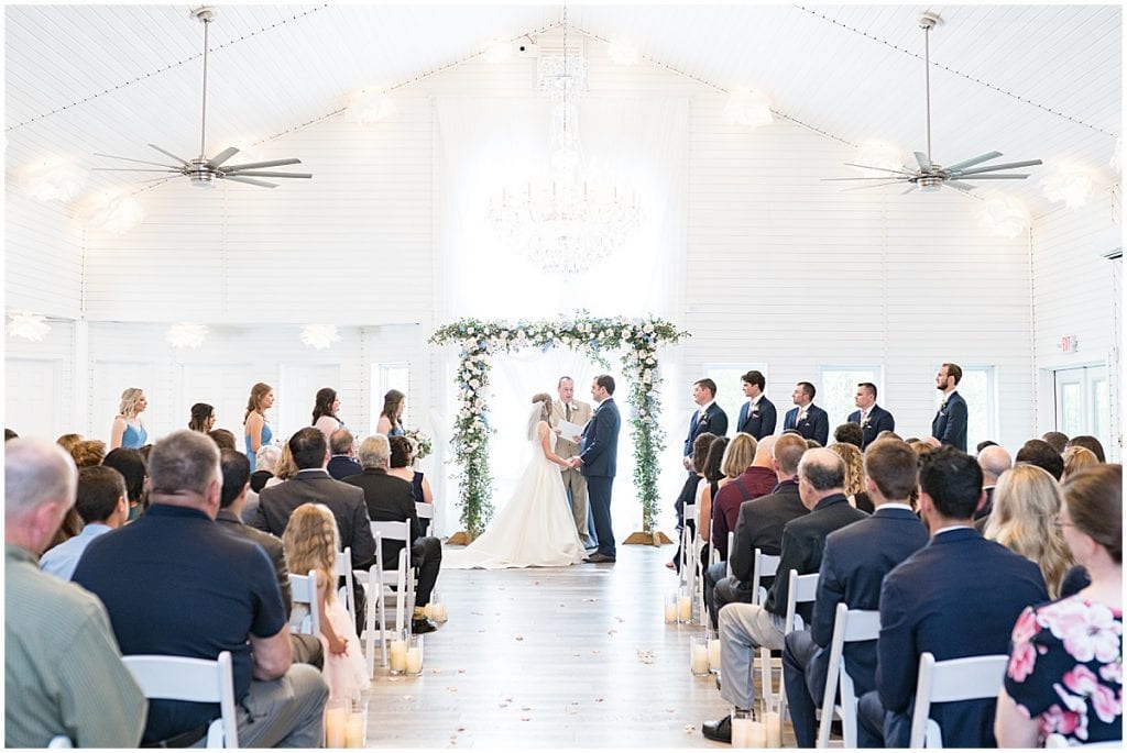 Wedding ceremony at Lizton Lodge Wedding in Lizton, Indiana