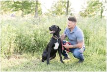 Photo shoot of a man and his dog at The Celery Bog in West Lafayette, Indiana