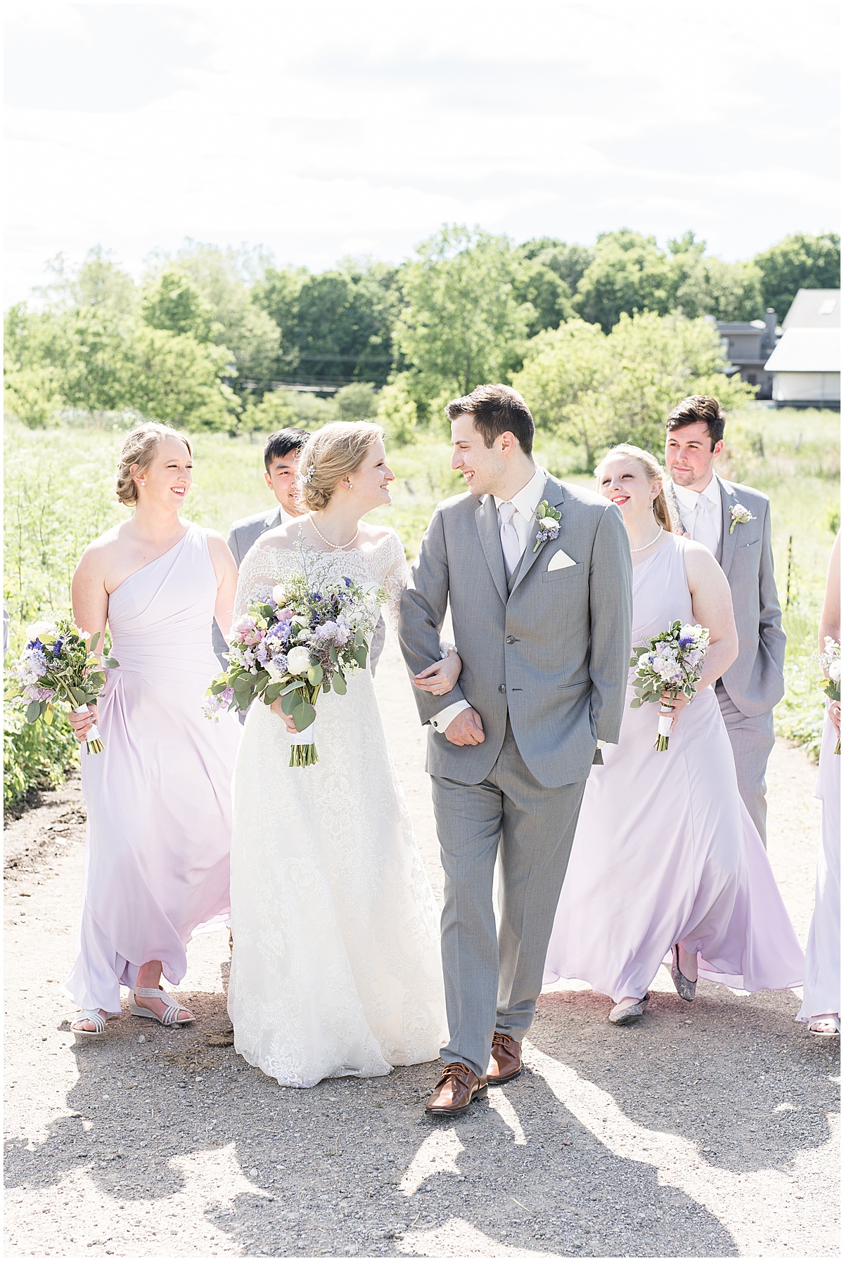 Bridal party photo at Traders Point Creamery wedding in Zionsville, Indiana