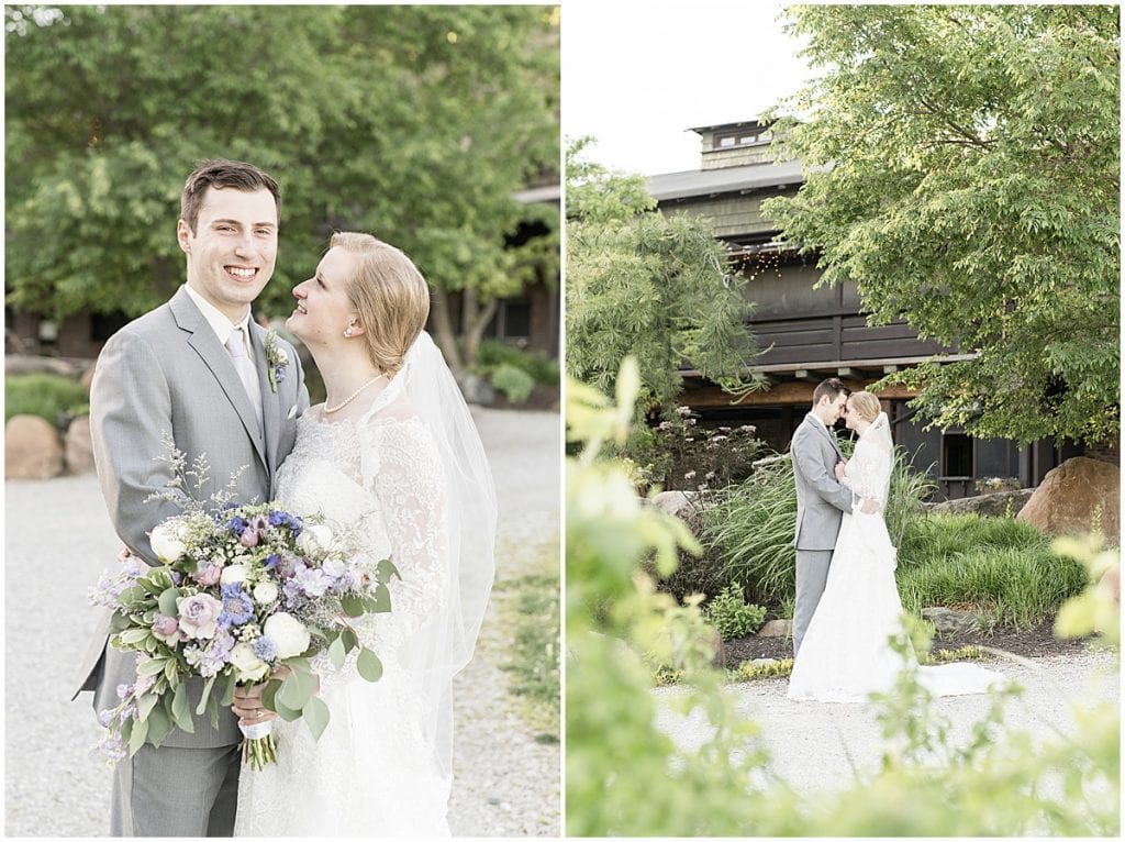Bride and groom photos at Traders Point Creamery wedding in Zionsville, Indiana