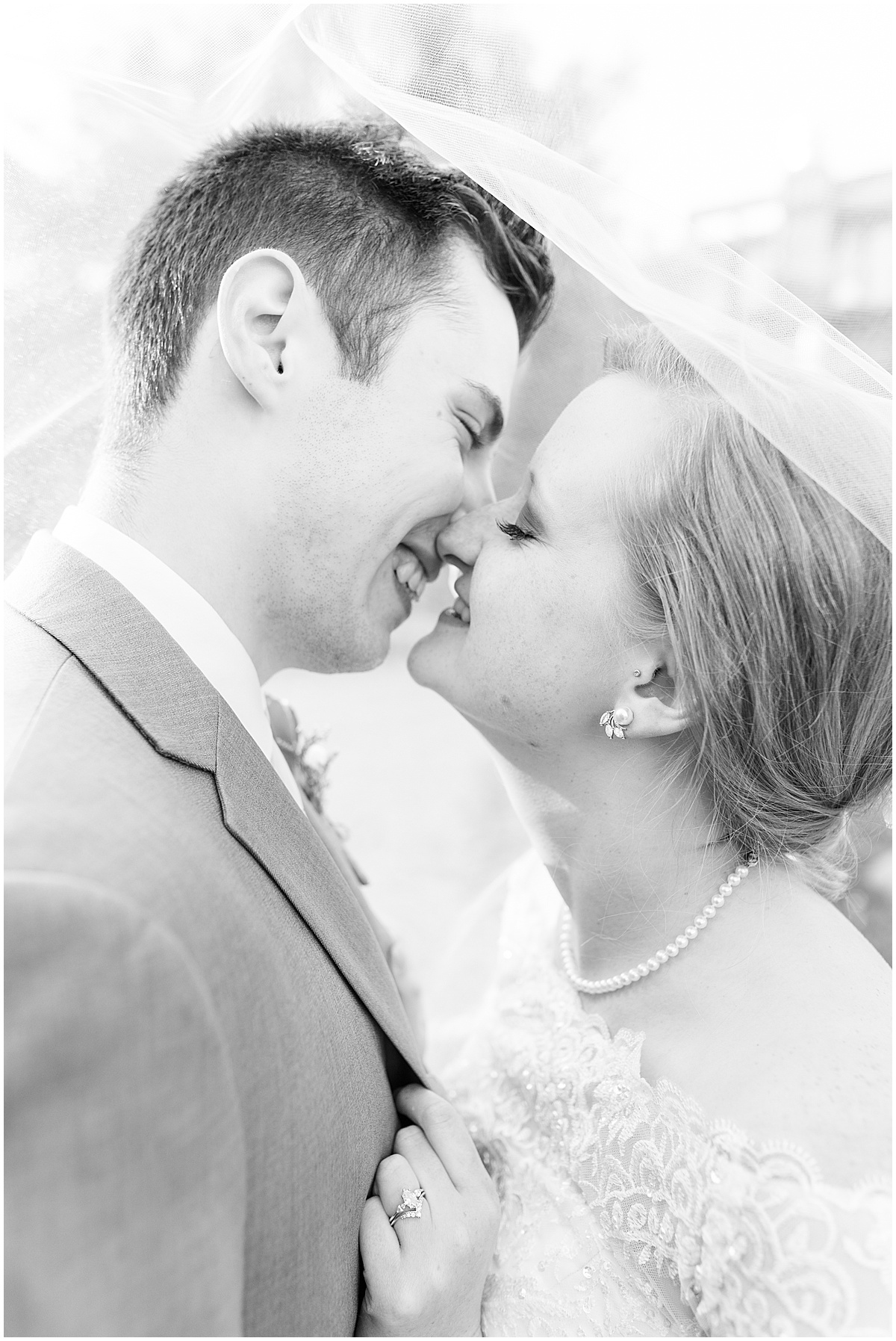Bride and groom portrait at Traders Point Creamery wedding in Zionsville, Indiana