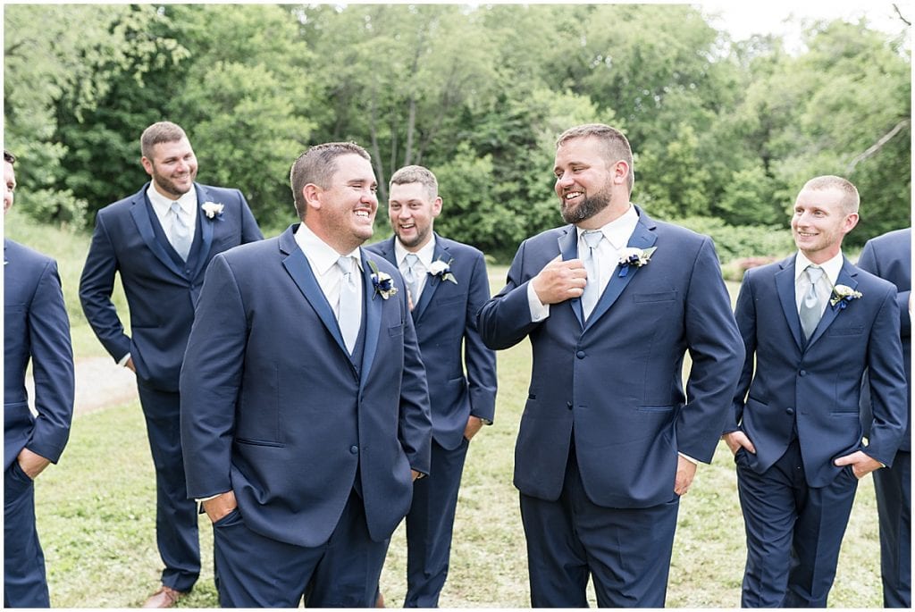 Groomsmen photo at a wedding at The Brandywine in Monticello, Indiana
