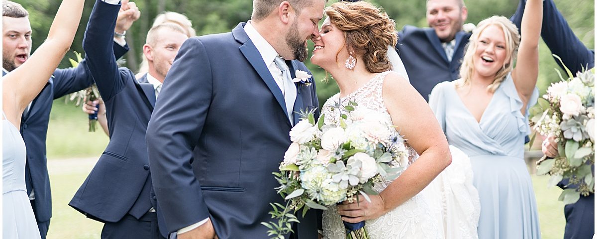 Bridal party photo at a wedding at The Brandywine in Monticello, Indiana
