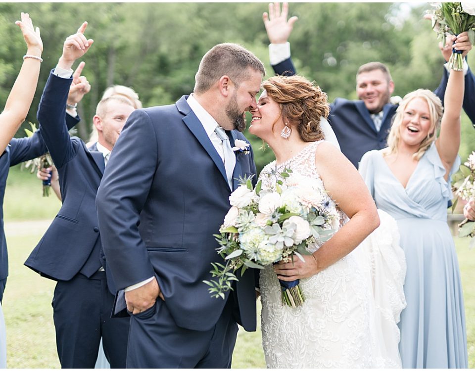 Bridal party photo at a wedding at The Brandywine in Monticello, Indiana