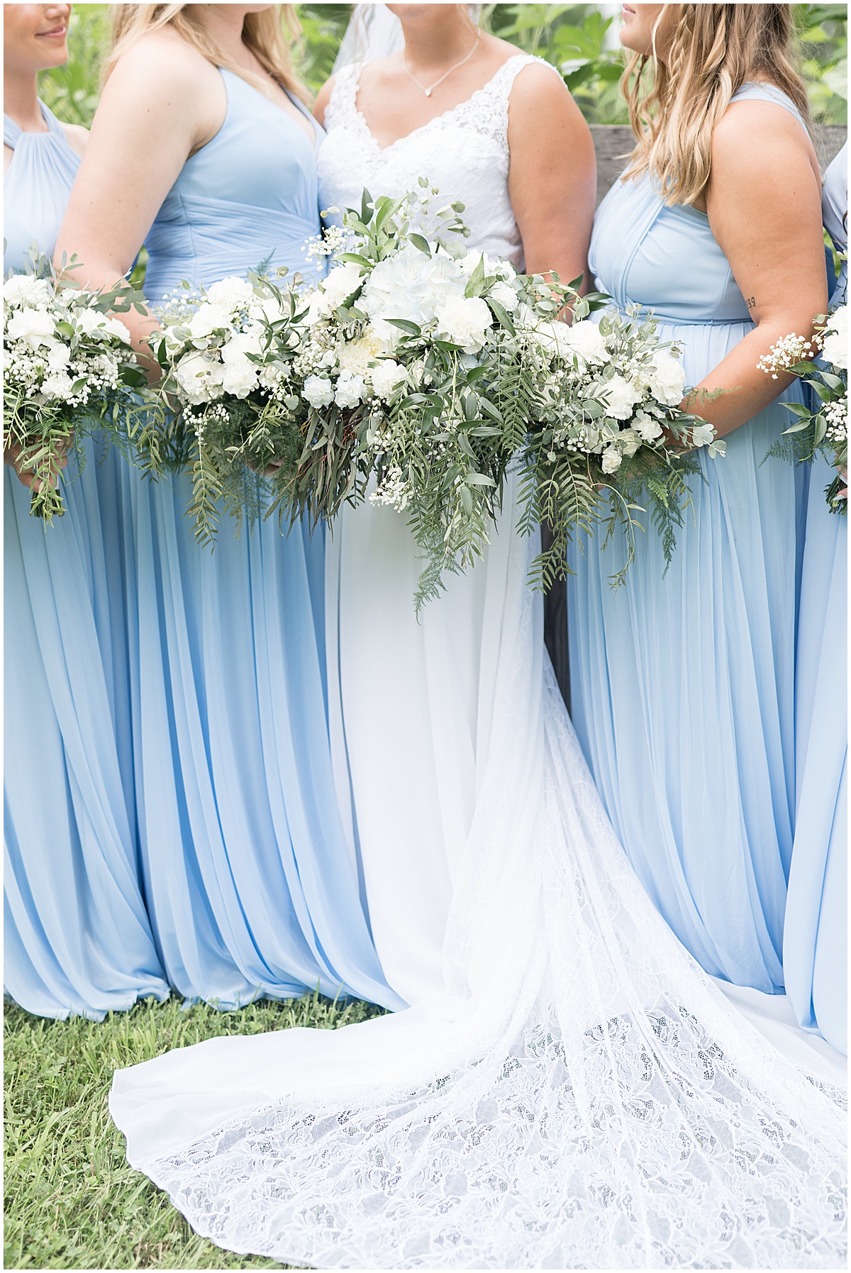 Bridesmaids photo at Hawk Point Acres Wedding in Anderson, Indiana