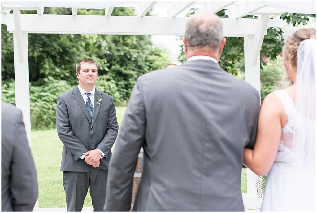 Ceremony photos at Hawk Point Acres Wedding in Anderson, Indiana