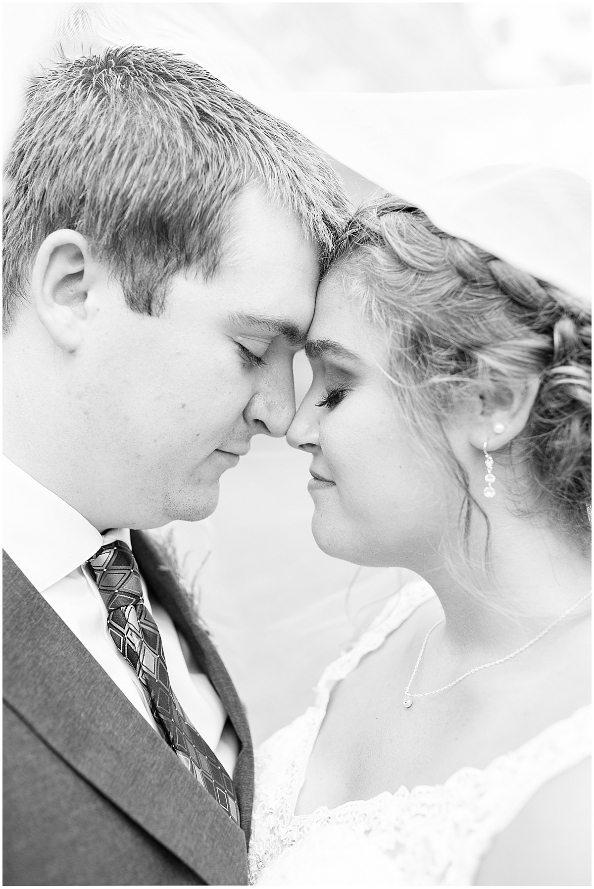 Bride and groom photo at Hawk Point Acres Wedding in Anderson, Indiana