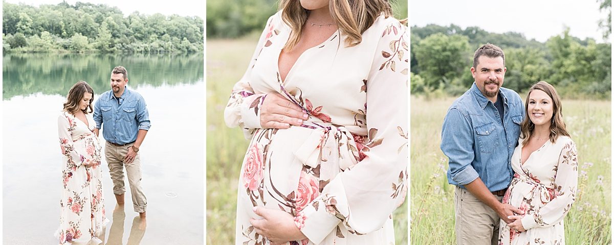 Summer Maternity Photos at Fairfield Lakes Park in Lafayette, Indiana