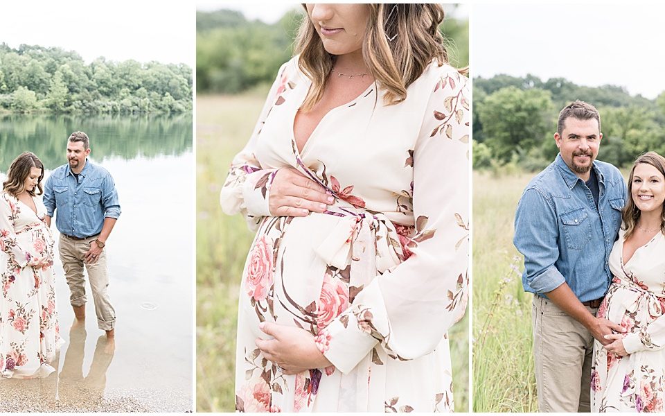 Summer Maternity Photos at Fairfield Lakes Park in Lafayette, Indiana