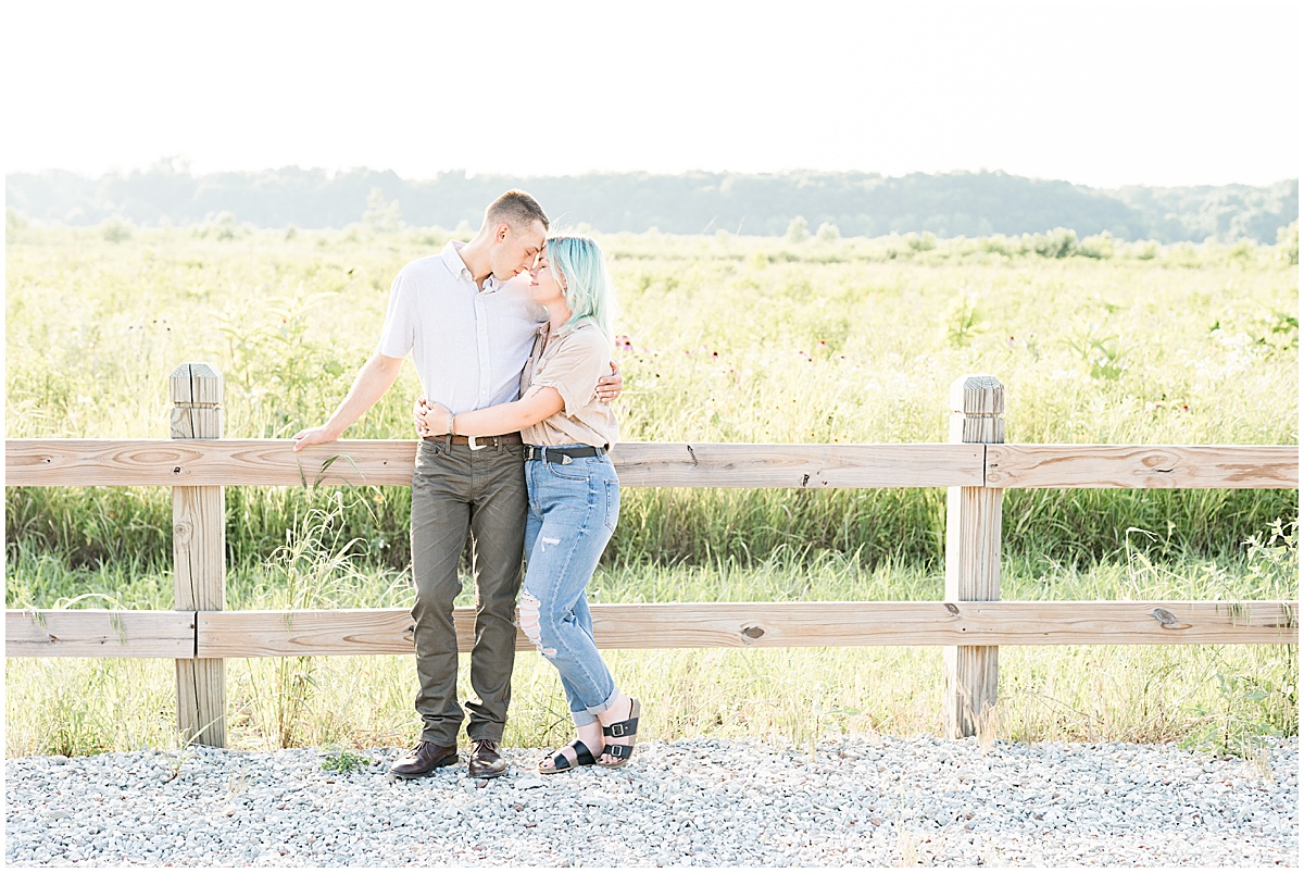 Anniversary photos at Strawtown Koteewi Park in Noblesville, Indiana by Indianapolis wedding photographer Victoria Rayburn