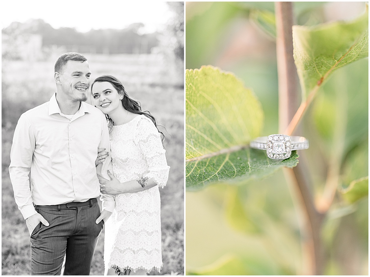 Engagement photos with horses in Veedersburg, Indiana by Lafayette, Indiana wedding photographer Victoria Rayburn Photography