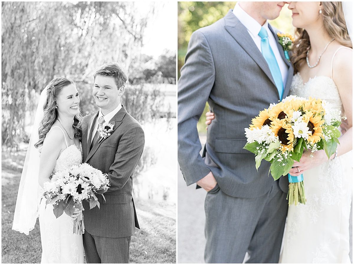 Bride and groom just married photos after River Glen Country Club wedding in Fishers, Indiana