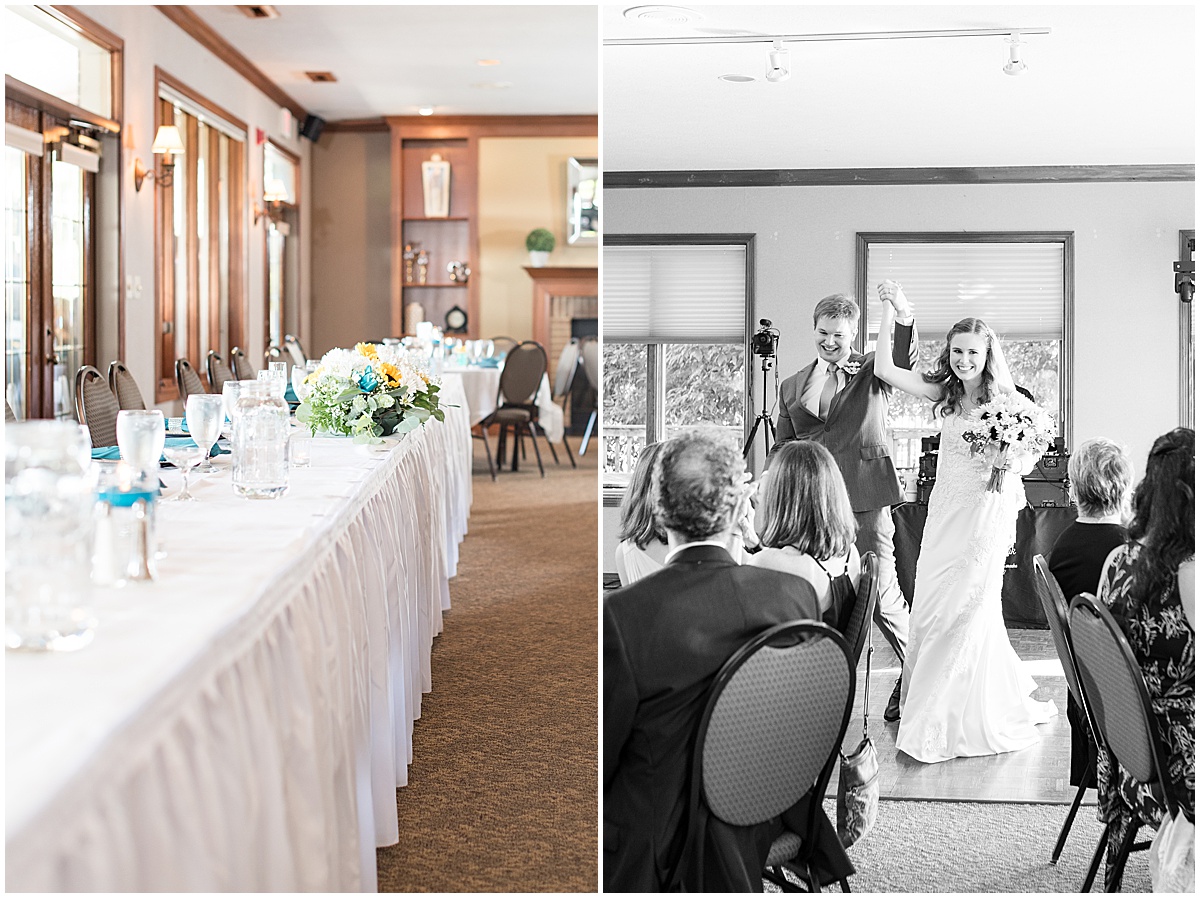 Reception of River Glen Country Club wedding in Fishers, Indiana