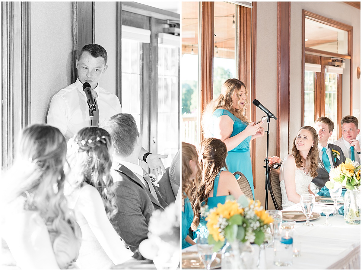Wedding speeches at River Glen Country Club Wedding