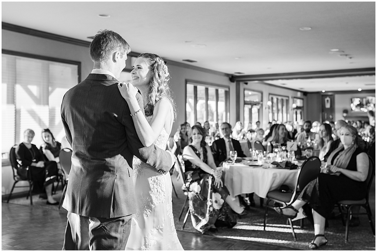 First dance at River Glen Country Club Wedding