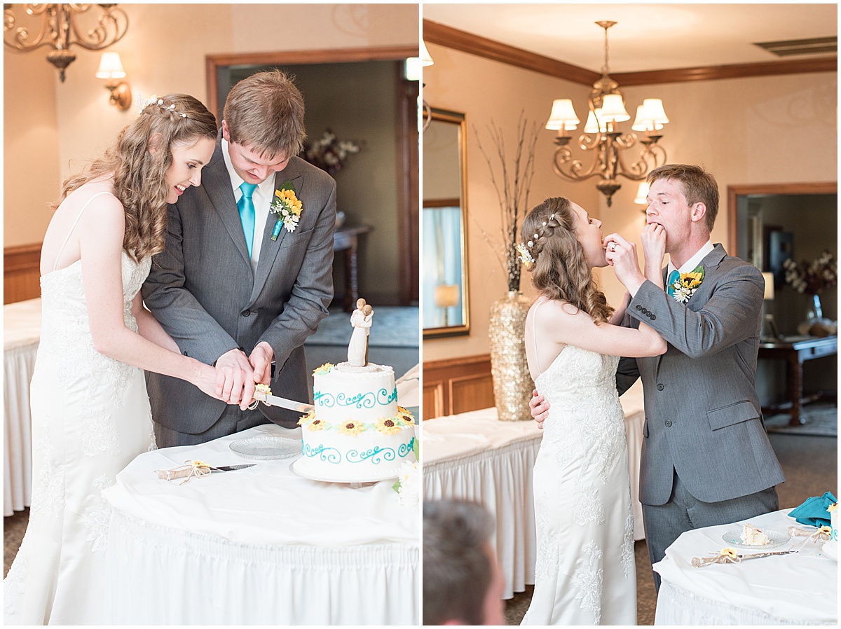 Reception after River Glen Country Club wedding in Fishers, Indiana