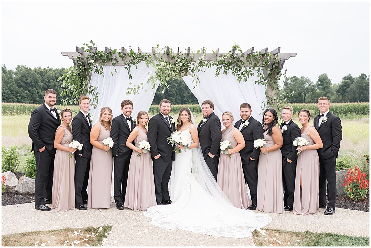 Wedding party photos after New Journey Farms wedding in Lafayette, Indiana by Victoria Rayburn Photography