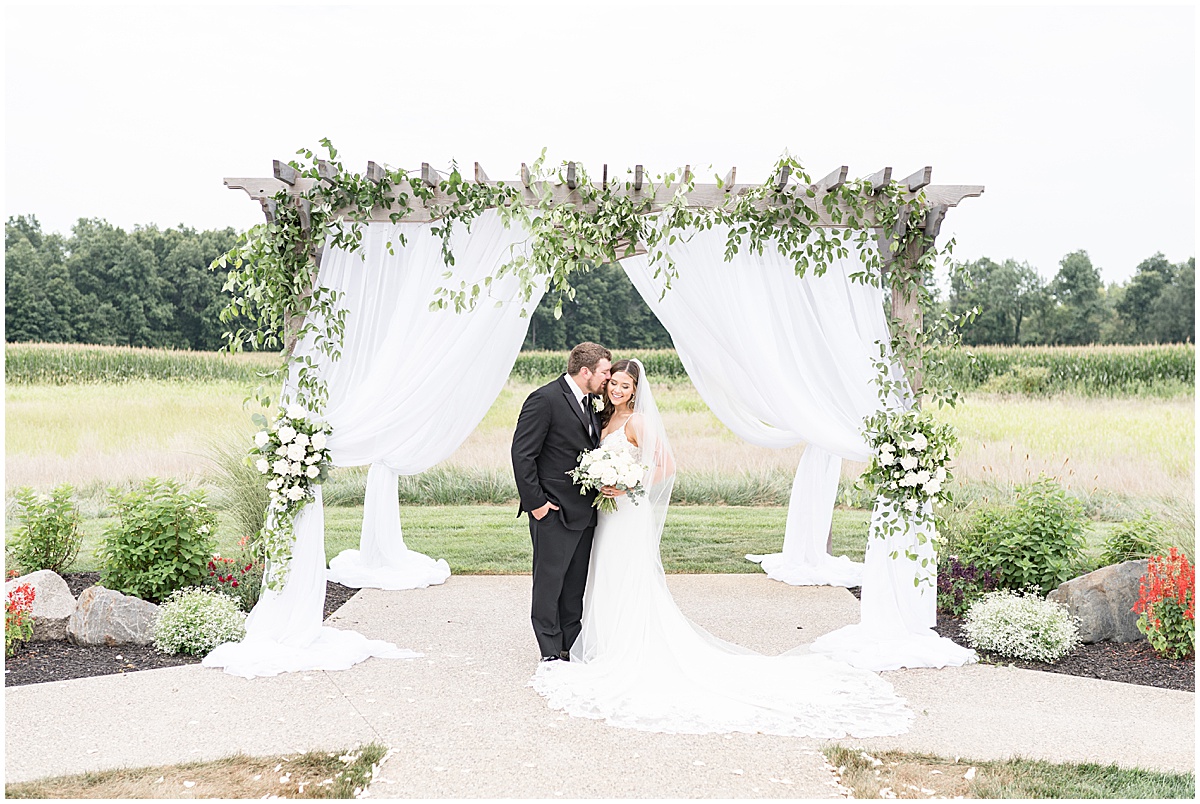 Bride and groom just married photos after New Journey Farms wedding in Lafayette, Indiana by Victoria Rayburn Photography