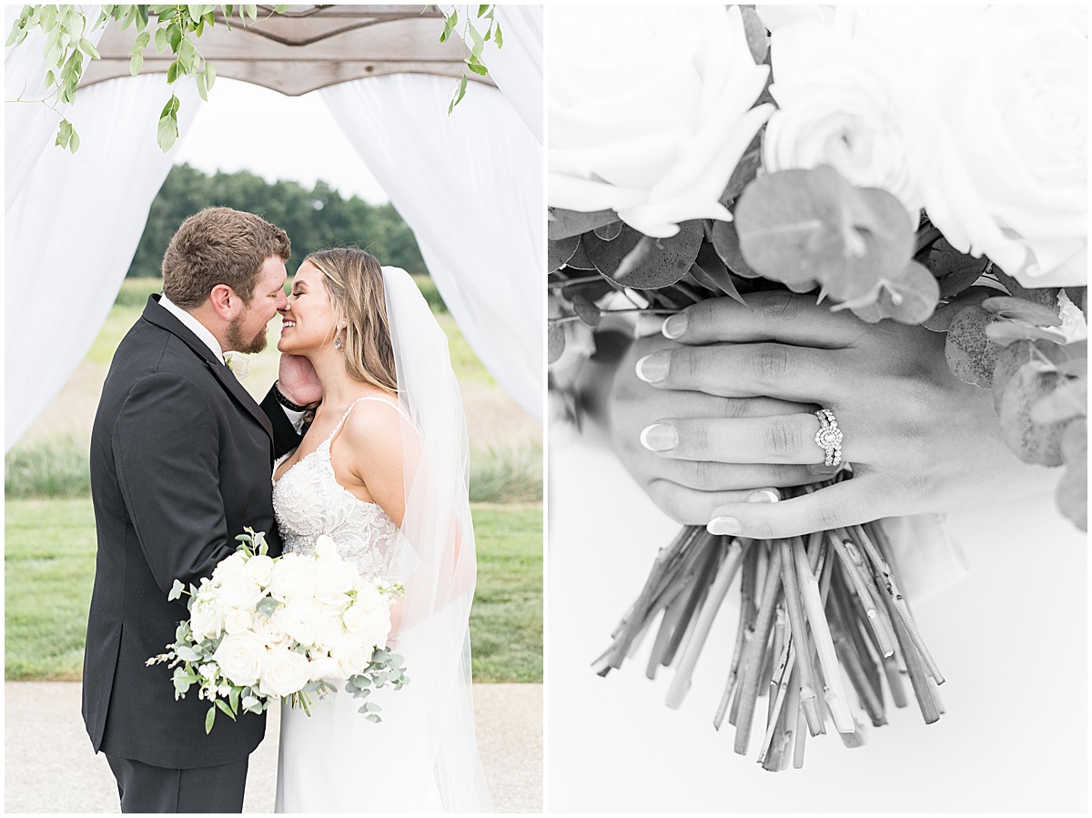 Bride and groom just married photos after New Journey Farms wedding in Lafayette, Indiana by Victoria Rayburn Photography