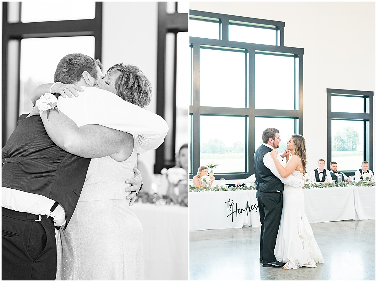 Wedding dances at New Journey Farms wedding reception in Lafayette, Indiana by Victoria Rayburn Photography
