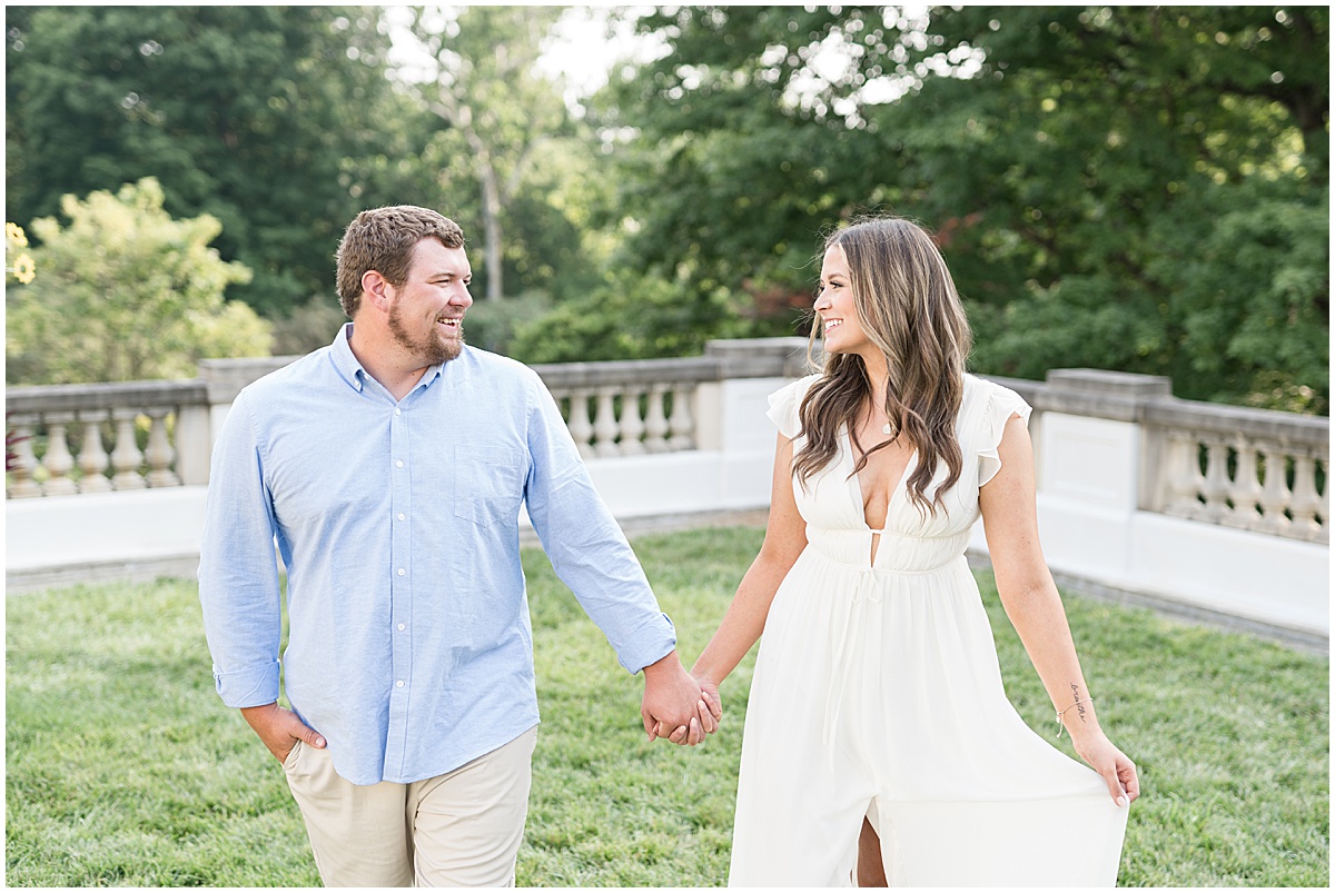 Newfields engagement photos by Indianapolis wedding photographer Victoria Rayburn Photography
